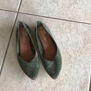 Olive Green Toms flats